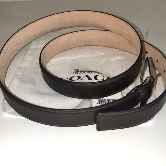 COACH Men’s Leather Brown Belt Size 40 NWT - Picture 6 of 7